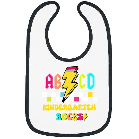 Kindergarten ABCD Rocks Teacher Student Back to School Bibs