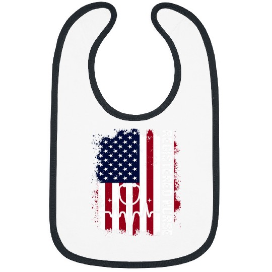 Registered nurses Patriotic American flag RN Nursing student Bibs