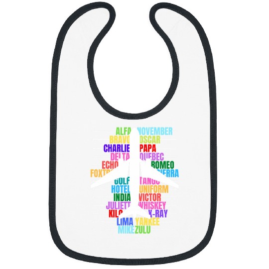 Pilot Alphabet Pilot Copilot Alphabet Aeroplane Men Bibs
