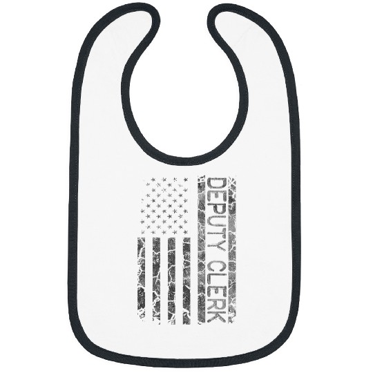 American Flag Job Title Worker Funny Deputy Clerk Bibs