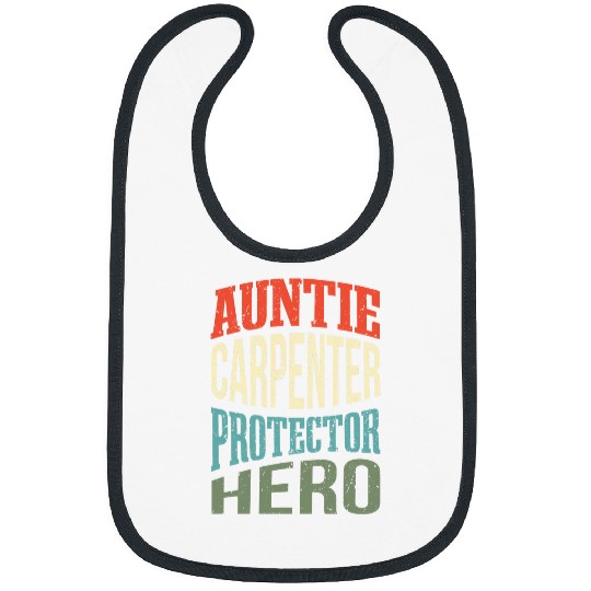 Auntie Carpenter Protector Hero Aunt Profession Superhero Bibs