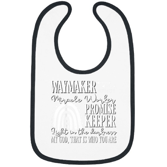 Kids Kids Waymaker Miracle Worker Rainbow Christian 2 Bibs
