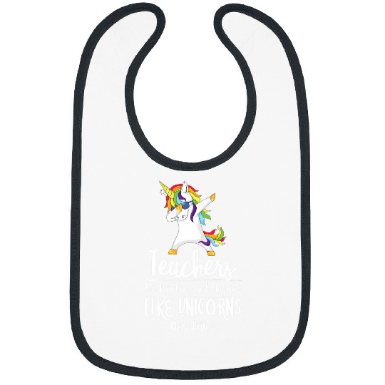 Teacher Unicorns School Therapist Counselor Teaching Student Bibs