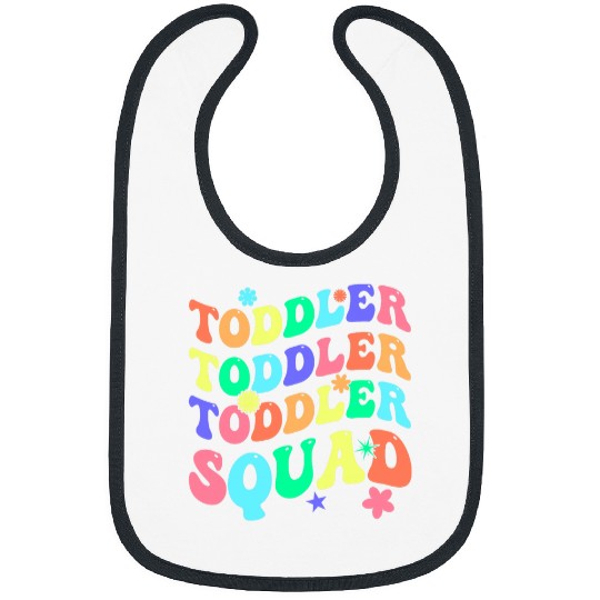 Toddler Squad Cute Daycare Provider Teacher Back To School Bibs