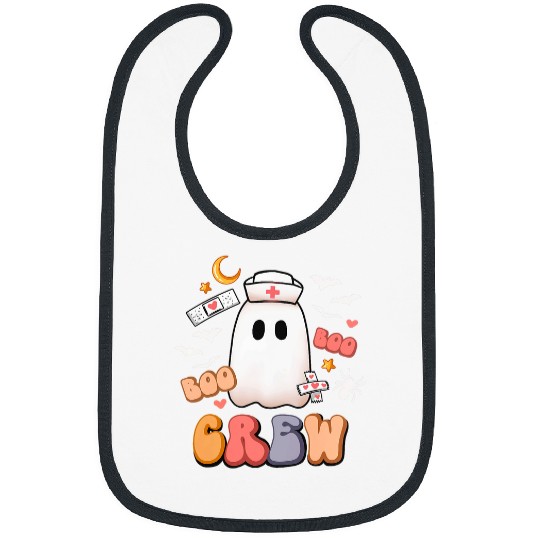 Boo Boo Crew nurses Funny Halloween RN nursesing Gifts Women Bibs
