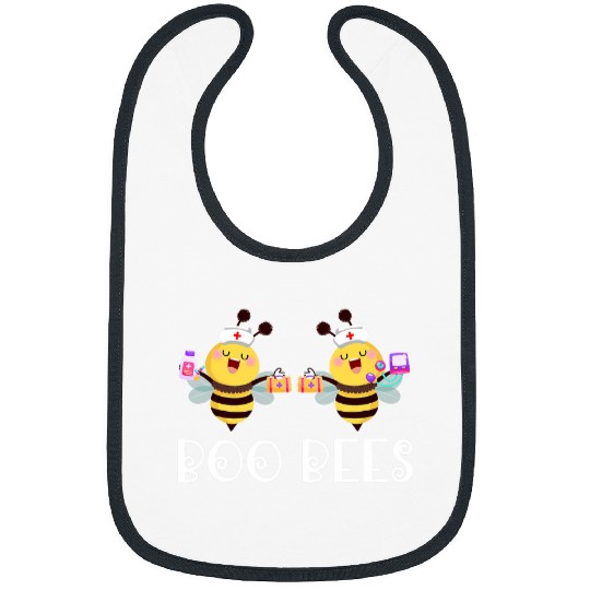 Boo Bees Nursing Crew nurses Funny Halloween rn icu er Bibs