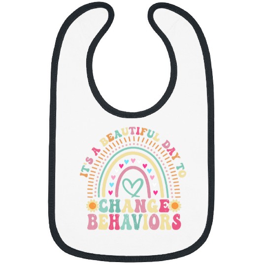 ABA Behavior Analyst Boho Rainbow Behavior Therapist Gifts Bibs