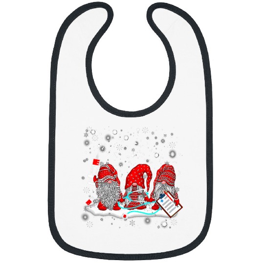 Funny nurses Gnomes Santa Christmas Light Nursing Lover Bibs