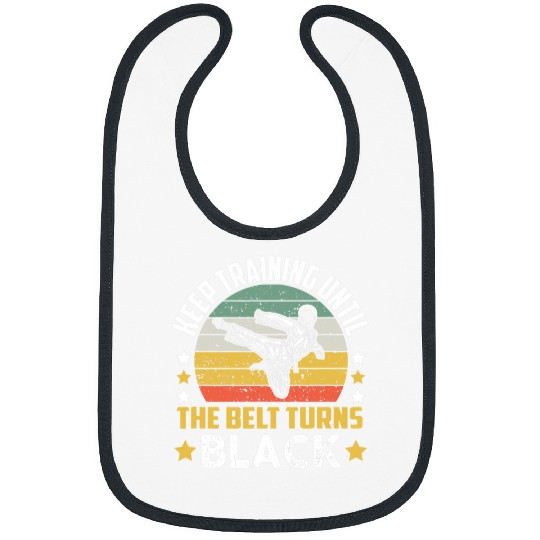 Continue training until the belt turns black Karate Bibs