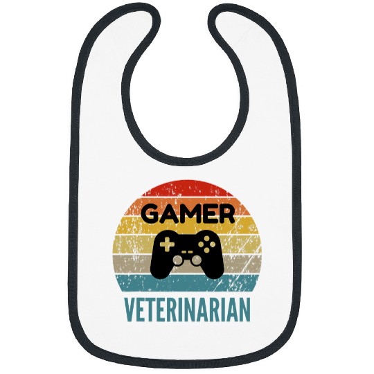 Gamer Veterinarian vintages 60s 70s Gaming Gift Bibs