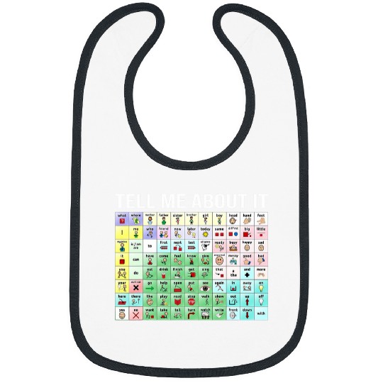 Tell Me About It Speech Language Pathology AAC Sped Teacher 1 Bibs