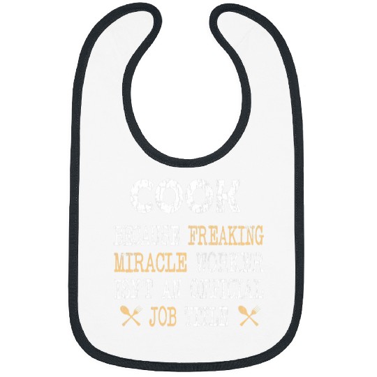 Cook Miracle Worker Funny Chef Cooking Graphic Bibs