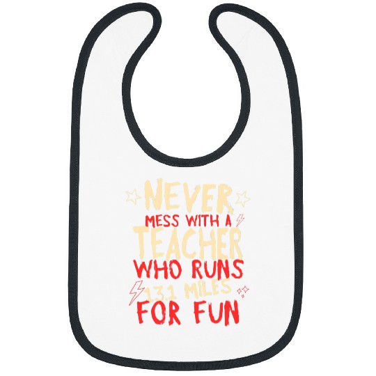 Teacher Who Runs Half Marathon Funny Running Humor Runner 2 Bibs