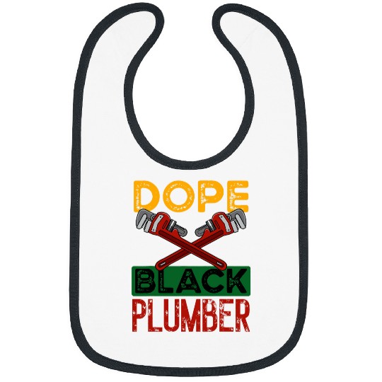 Black Plumber African American Plumbing Black History Month 6 Bibs