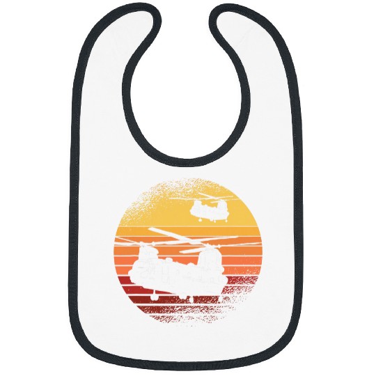 Helicopter Chopper Pilot Aircrew Retro Vintage Bibs