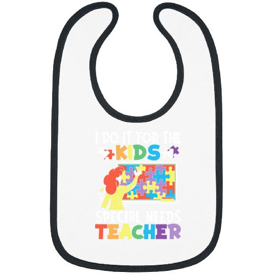 Teacher Puzzle Scholar Educator Student Special Education Bibs