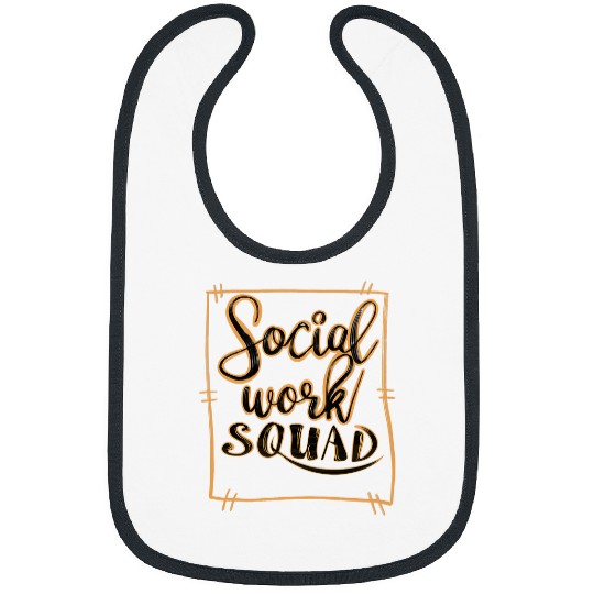 Cool Social Work Squad Funny Humanitarian Team Worker Gift 2 Bibs