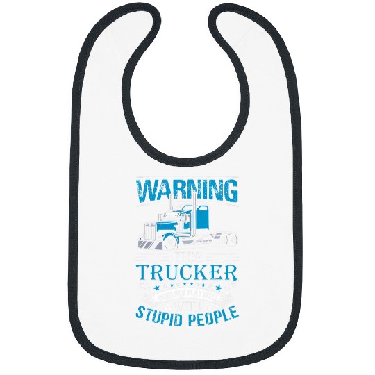 Funny Trucker Truck Driver Trucking Dads Father Men Gift Bibs