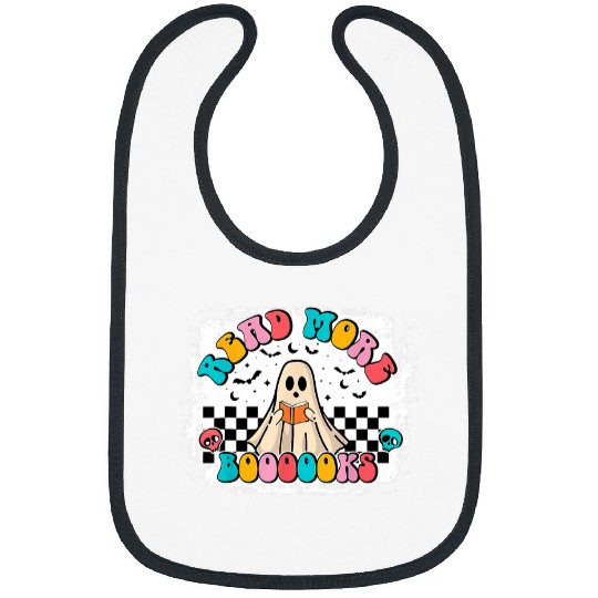 Groovy Halloween Read More Books Cute Boo Read A Book Women 1 Bibs