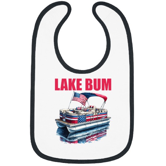 4th of July Pontoon Boat Lake Bum Bibs