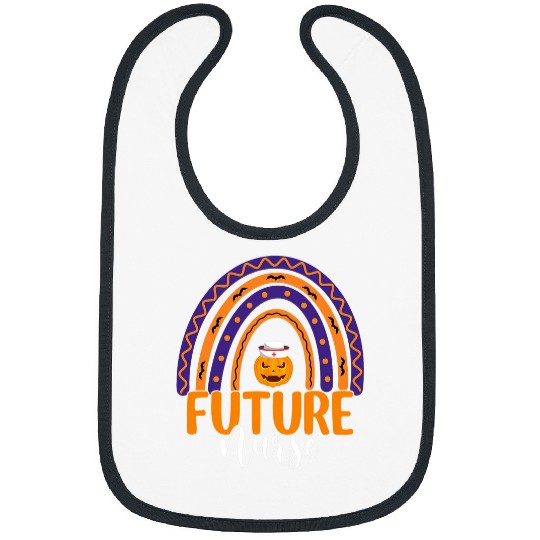 Future nurses Halloween Pumpkin Rainbow Student Nursing Bibs