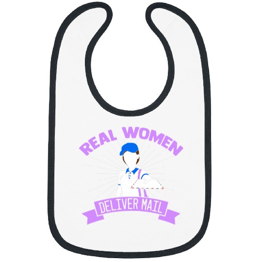 Womens Real Women Deliver Mail Postal Worker Carrier Post Bibs