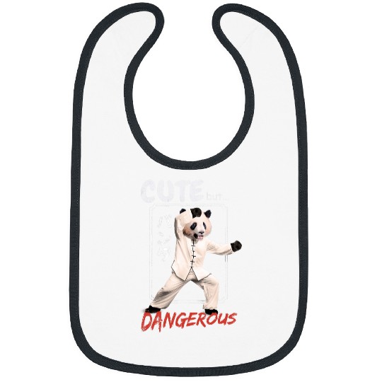 Animal Cute Dangerous Love Panda Bear Karate Taekwondo Bibs