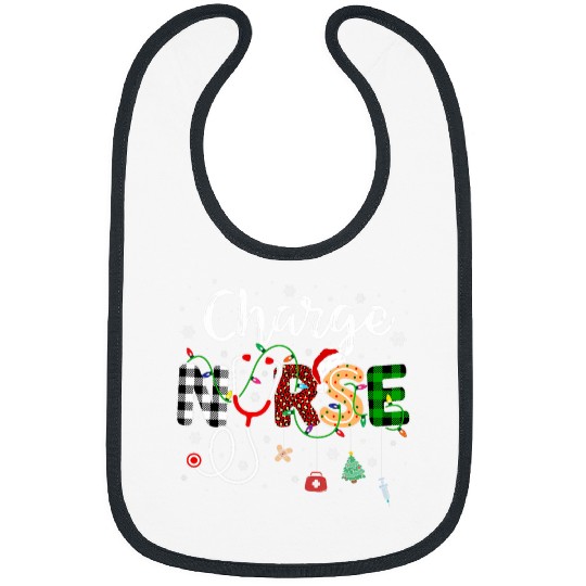 Charge nurses xmass Santa Hat Nursing Christmas Pattern 1 Bibs