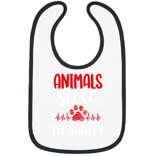 ER Vet Tech Appreciation Animal stole my Sanity Veterinarian Bibs