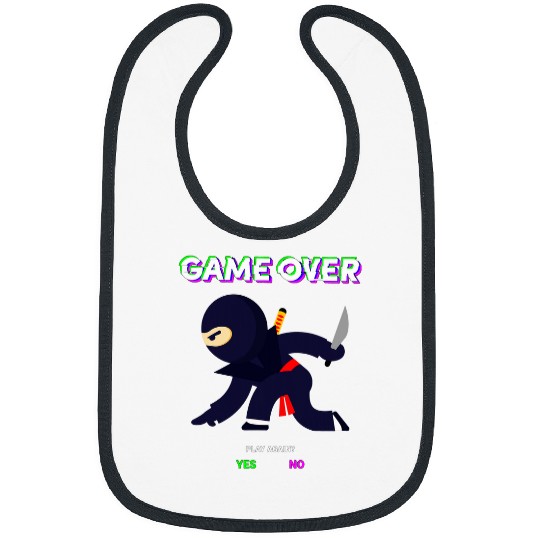 Cool Funny Ninja Warrior karate fighter game over Bibs