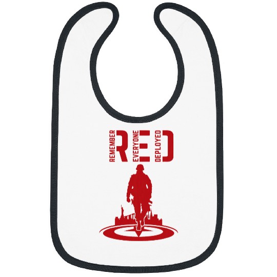 Retro USMilitary RED Friday Remember Everyone Deployed Bibs