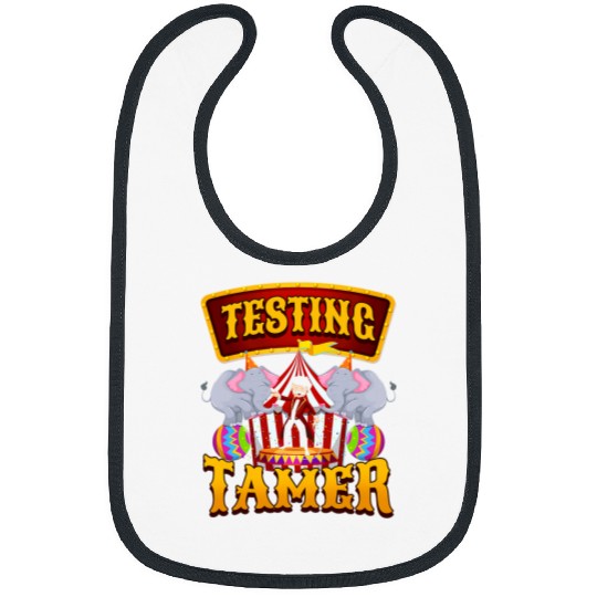 Testing Tamer Test Day Teacher in Circus Theme Women Men Bibs