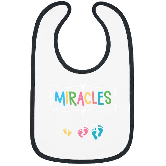 Miracles Start With Tiny Steps Baby Feet Funny nurses Student Bibs