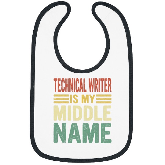 Mens Funny Technical Writer Outfit Job Profession Humor Saying Bibs