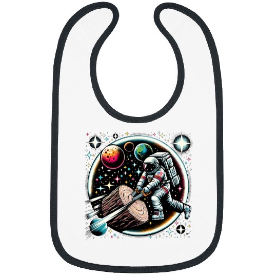 Cool Galaxy Astronaut Logging worker Bibs