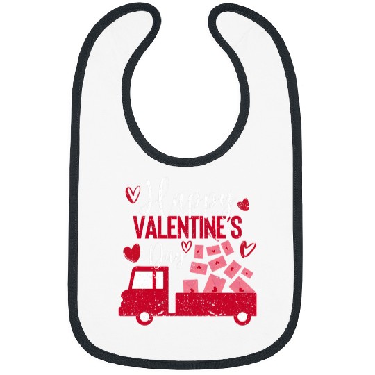 Happy Valentines Day Red Truck With Letters Postal Worker Bibs