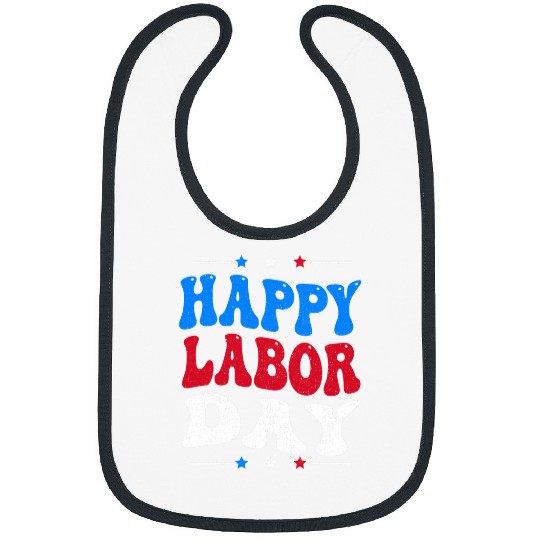 Happy Labor Day US American Flag Patriotic Union Worker Bibs