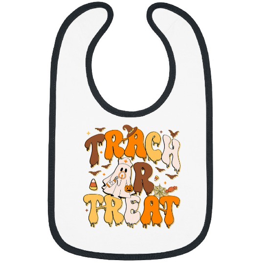 Trach Or Treat Cute ghosts Respiratory Therapist Halloween Bibs