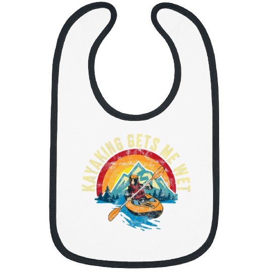 Kayaking Gets Me Wet Funny Canoeing Boat River Whitewater Bibs