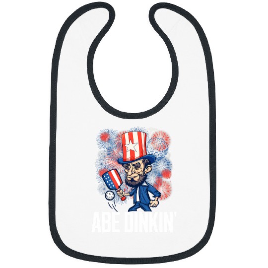 4th Of July Abe Lincoln Pickleball Player Funny Abe Dinkin Bibs