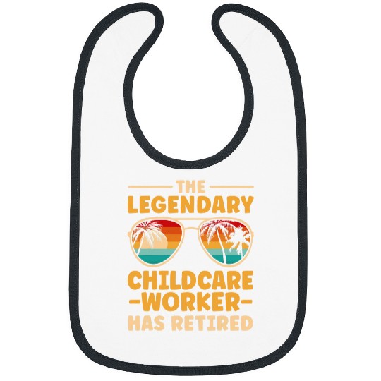 Retired Childcare Worker Retirement Bibs