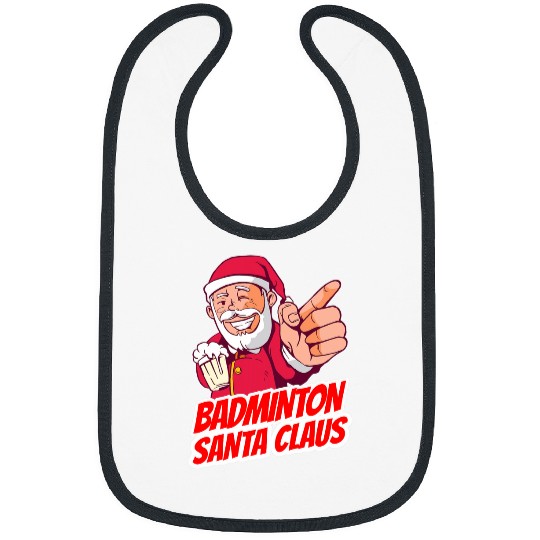 Badminton Santa Claus Christmas Holiday Badminton Player 4 Bibs