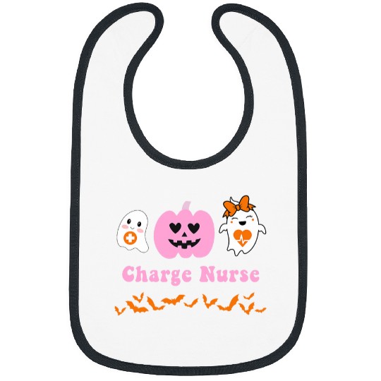 Charge nurses Halloween RN Spooky Pumpkins Nursing Bibs