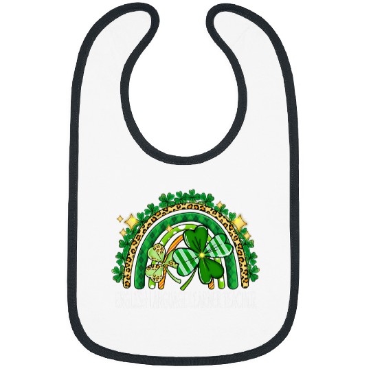 English Language Learner Teacher Rainbow St Patricks Day Bibs