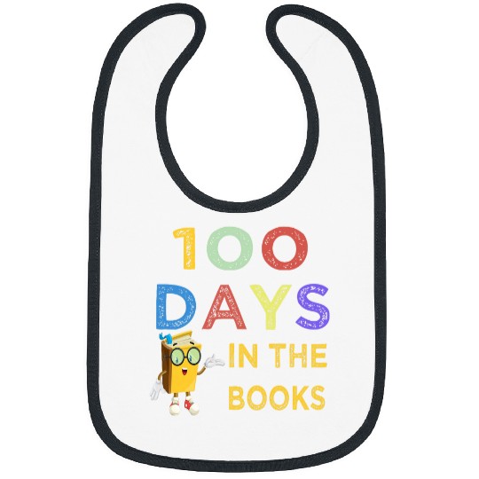 100 Days in the Books English teacher book reading lover Bibs