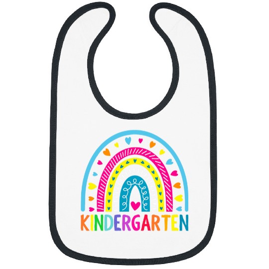 Kindergarten Rainbow Girls Boys Teacher First Day of School 1 Bibs