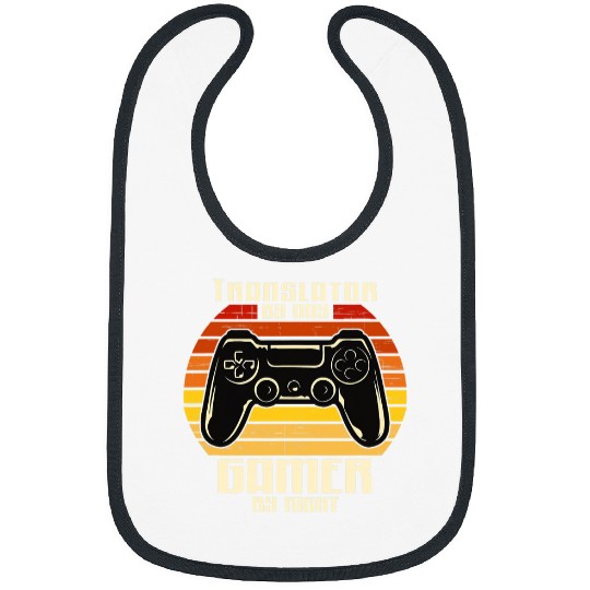Translator by Day Gamer by Night Retro Gift Bibs