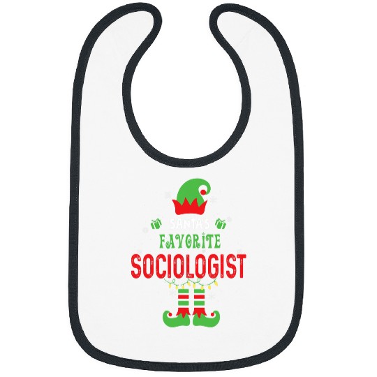 Santas Favorite Sociologist Funny Christmas Gifts Bibs