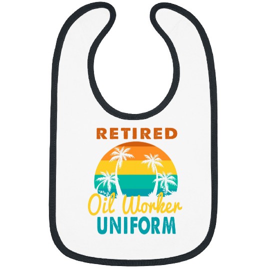 Retired Oil Worker Uniform Tropical Island Retirement Bibs