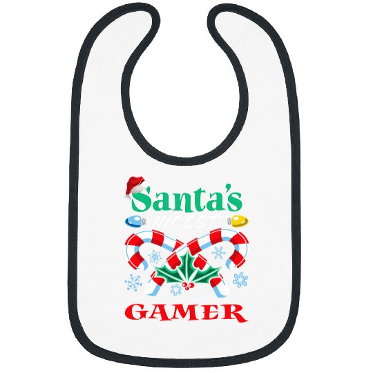 Santas Nicest Gamer Christmas Naughty Or Nice List Bibs